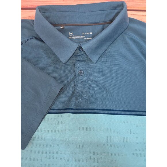 Under Armour Mens Polo XL Loose HeatGear Blue - Picture 4 of 8